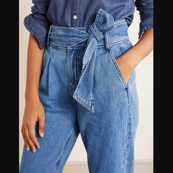 Boden Bude Pants Womens Size 10 Regular Light Vintage Jeans High Rise Trouser - Picture 2 of 10